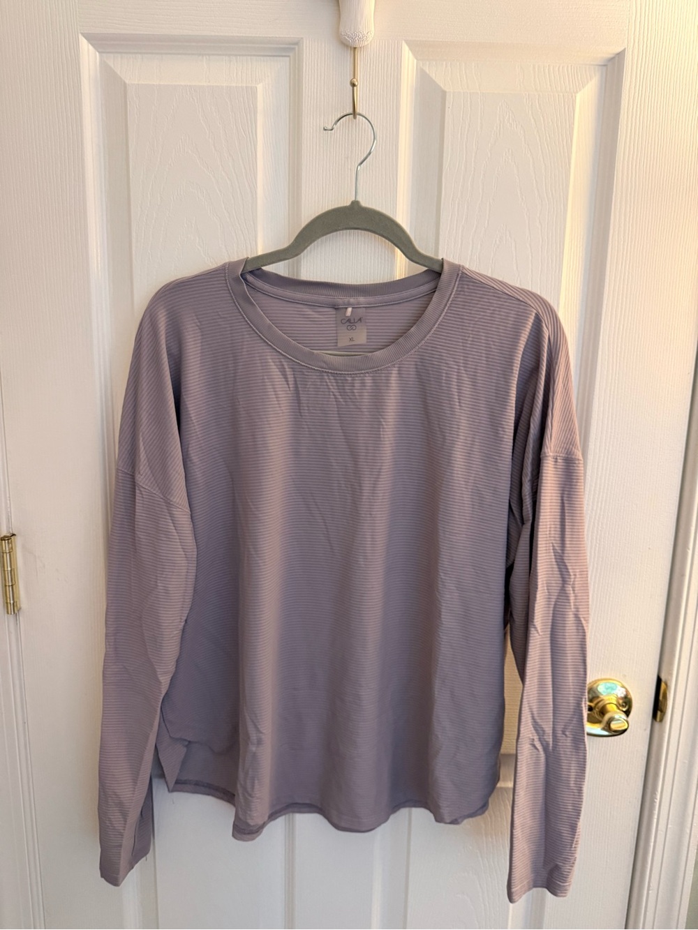 CALIA by Carrie Underwood Lavender Long-Sleeve Crewneck Top